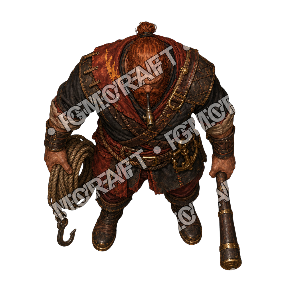 Fire Giant Warship Bosun top-down token preview