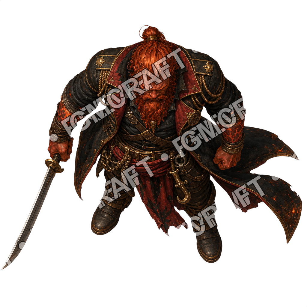 Fire Giant Warship Captain top-down token preview