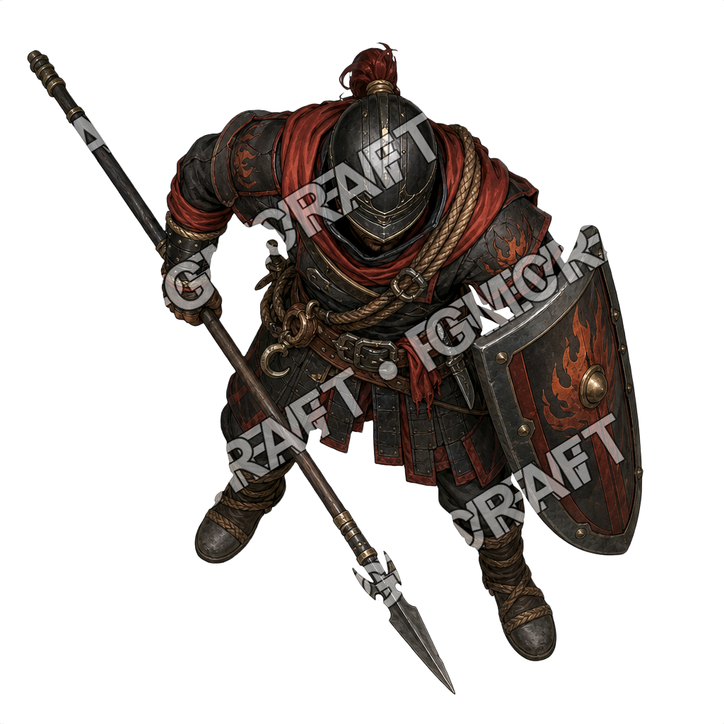 Fire Giant Warship Marine top-down token preview