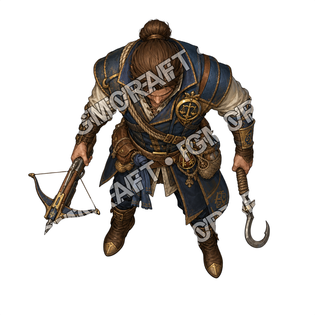 Floating Treasury Ship Crossbow Watchman top-down token preview