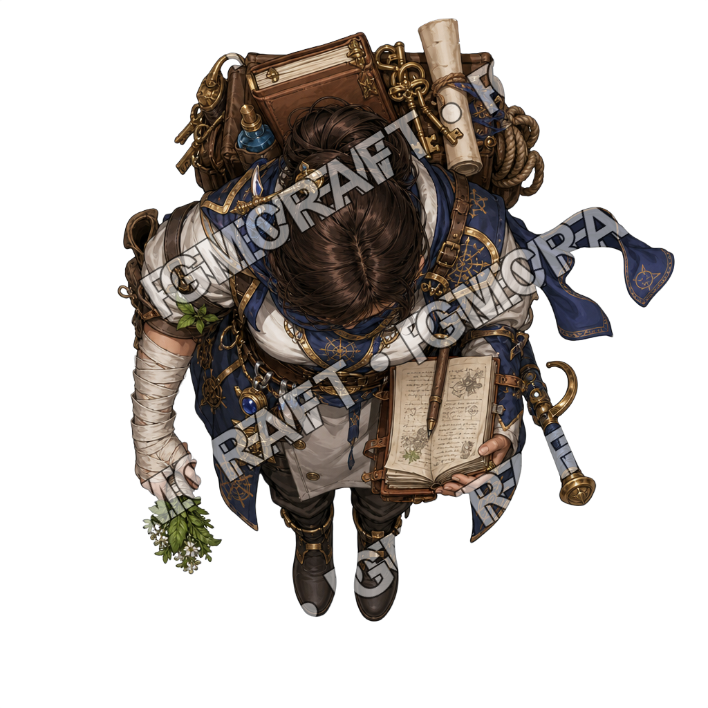 Floating Treasury Ship Healer Clerk top-down token preview