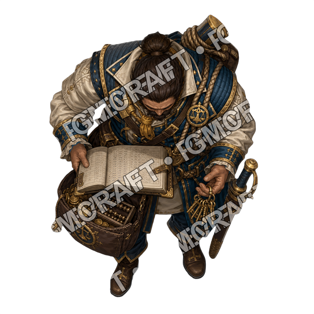 Floating Treasury Ship Quartermaster top-down token preview