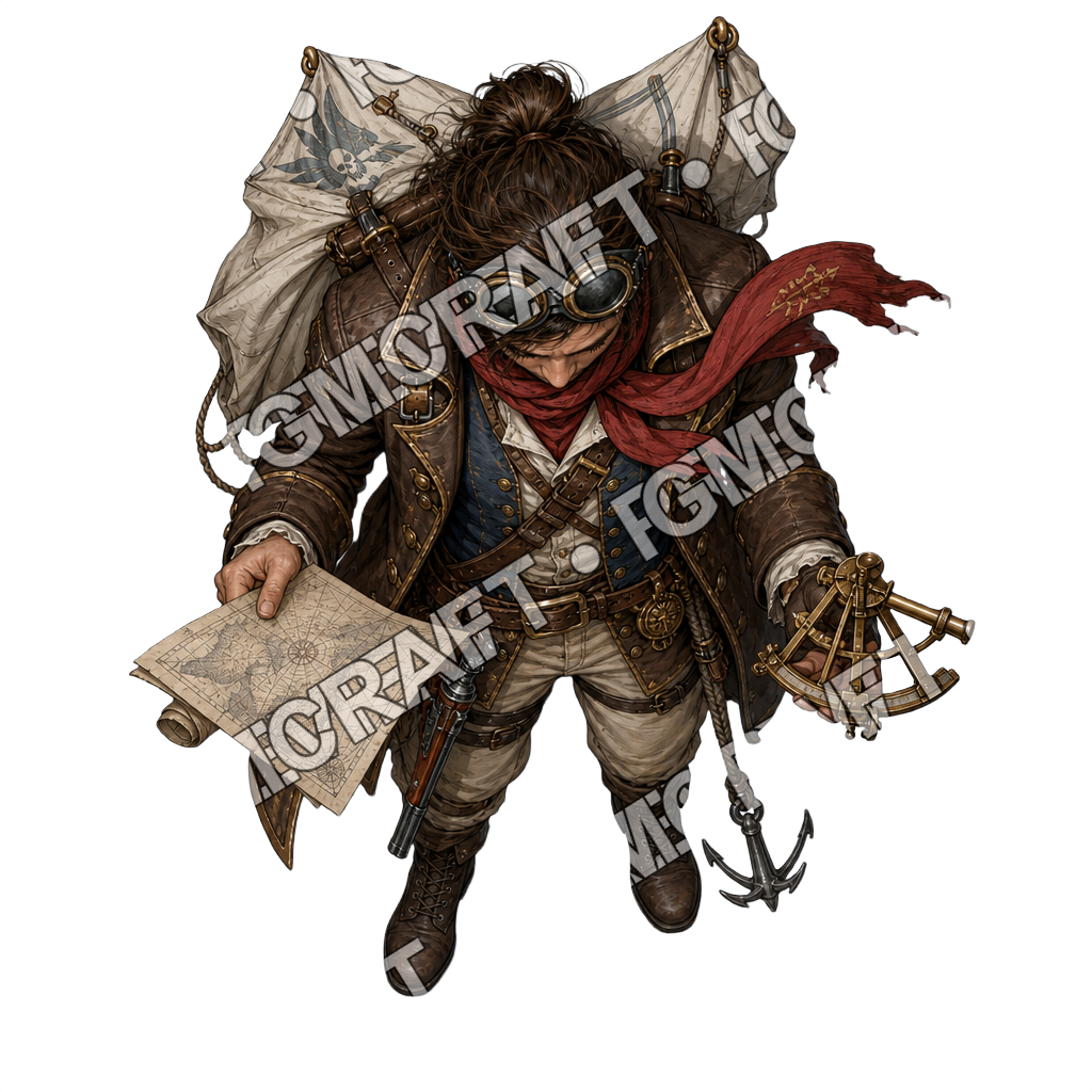 Flying Pirate Sloop Cloud Navigator top-down token preview