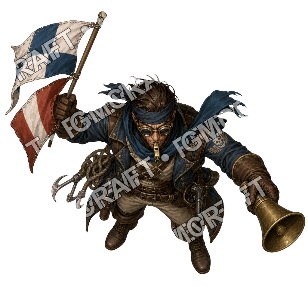 Flying Pirate Sloop Signal Bosun top-down token preview