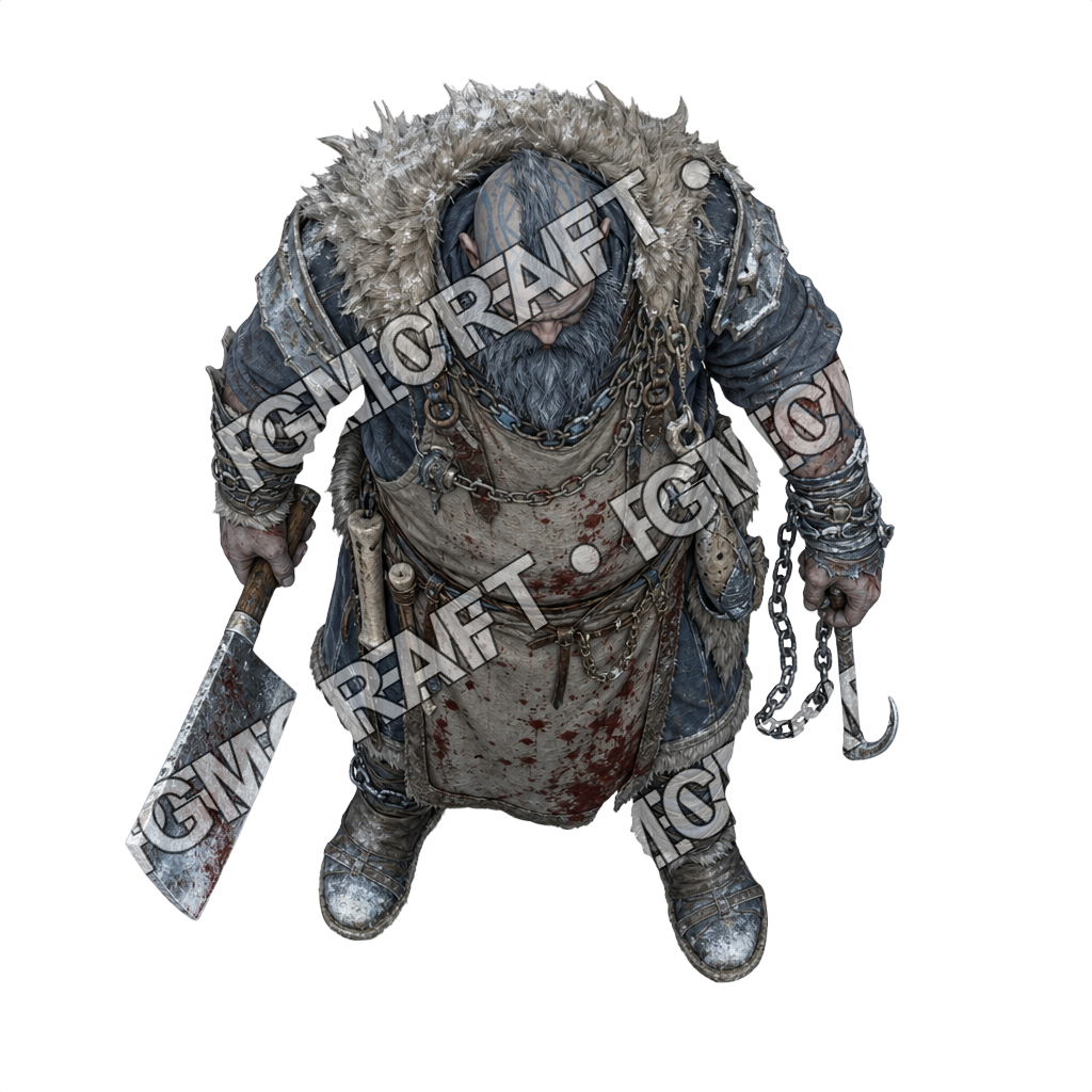 Frost Giant Longboat Deck Butcher top-down token preview