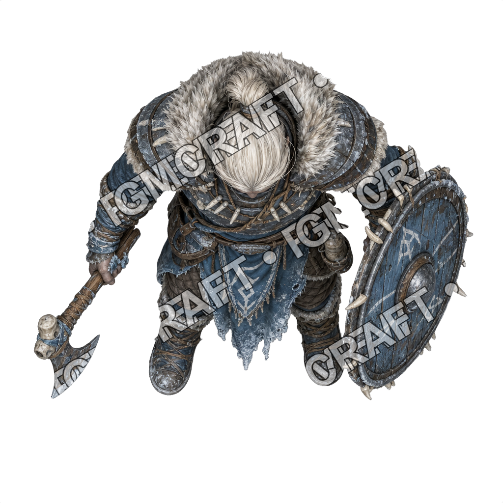 Frost Giant Longboat Ice Marine top-down token preview