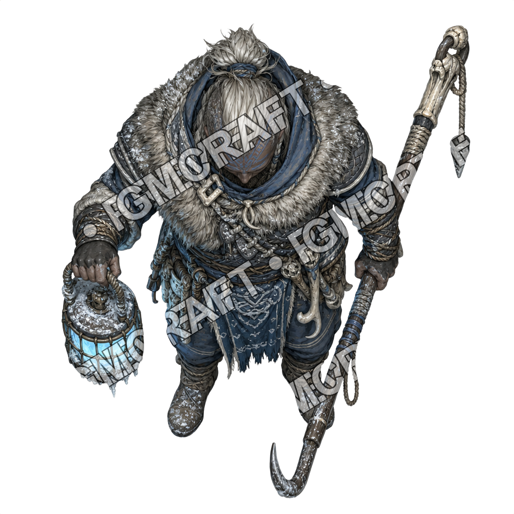 Frost Giant Longboat Lantern Keeper top-down token preview
