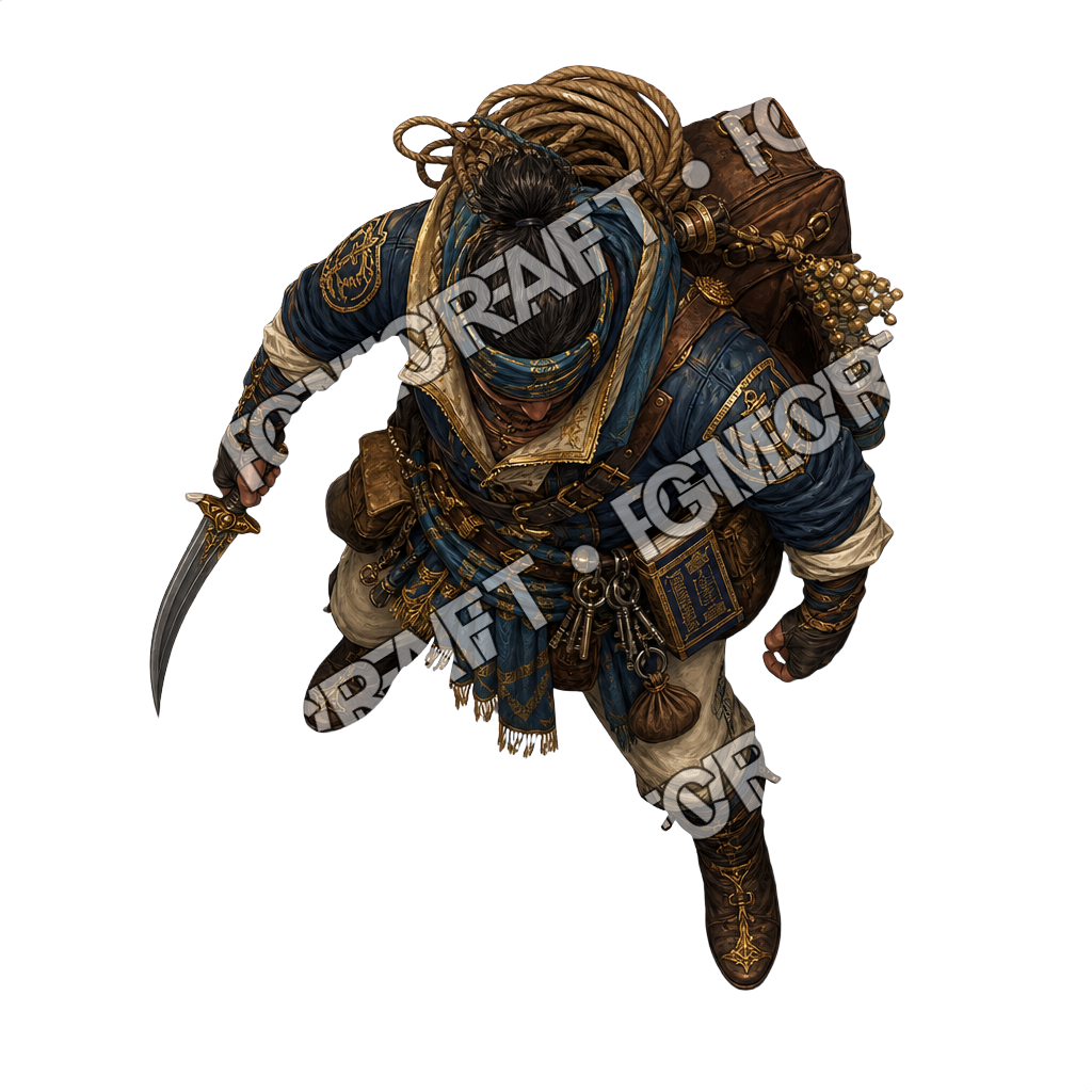 Gilded Royal Skiff Smuggler Runner top-down token preview