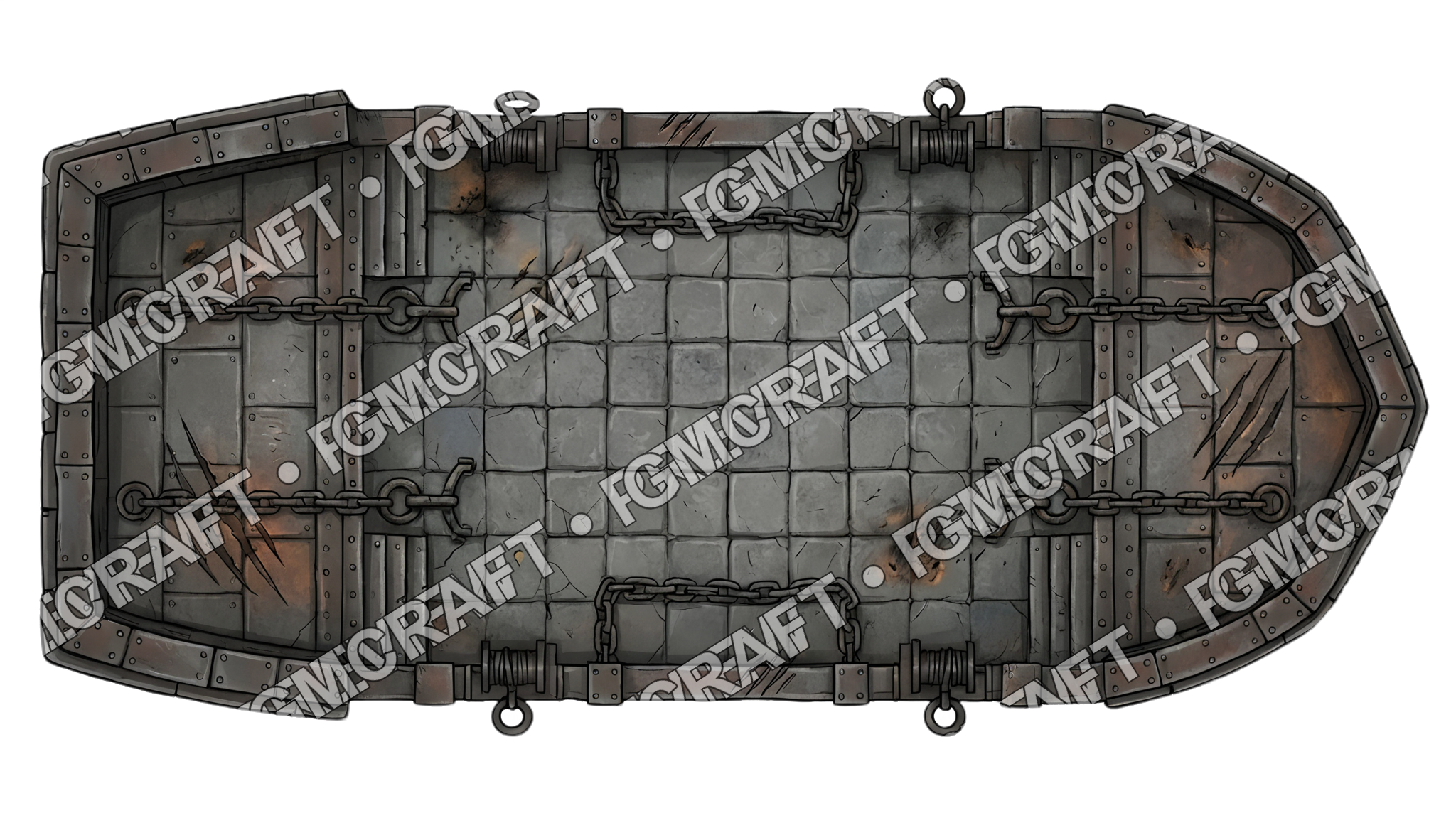 Heavy Iron Bound Barge top-down token preview