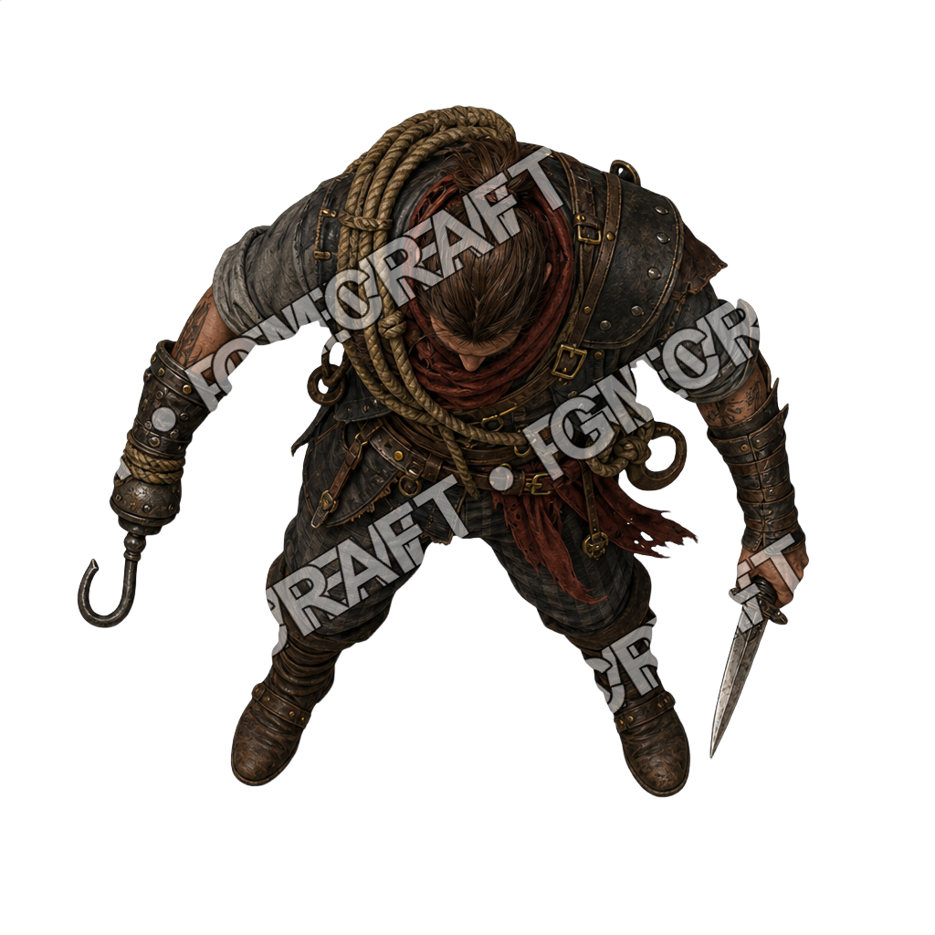 Heavy Iron Bound Barge Deckhand Raider top-down token preview