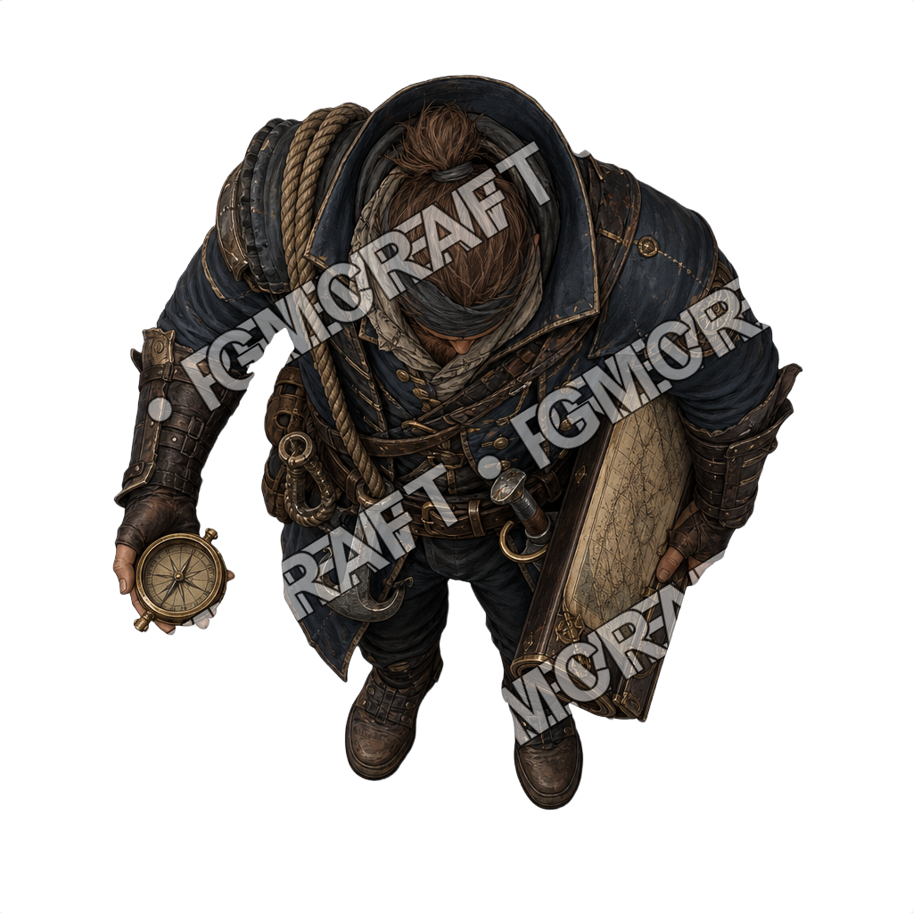 Heavy Iron Bound Barge Navigator top-down token preview