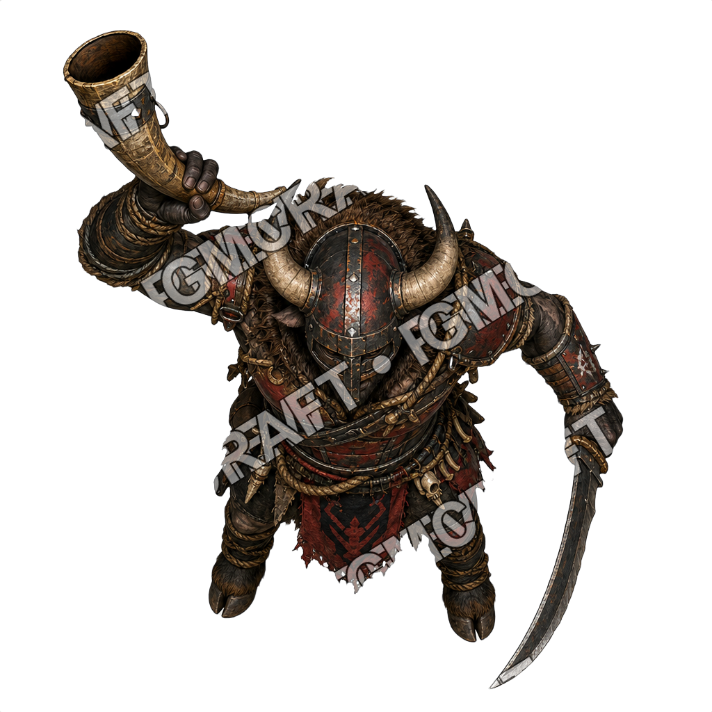 Heavy Minotaur Bireme Horn Helmsman top-down token preview