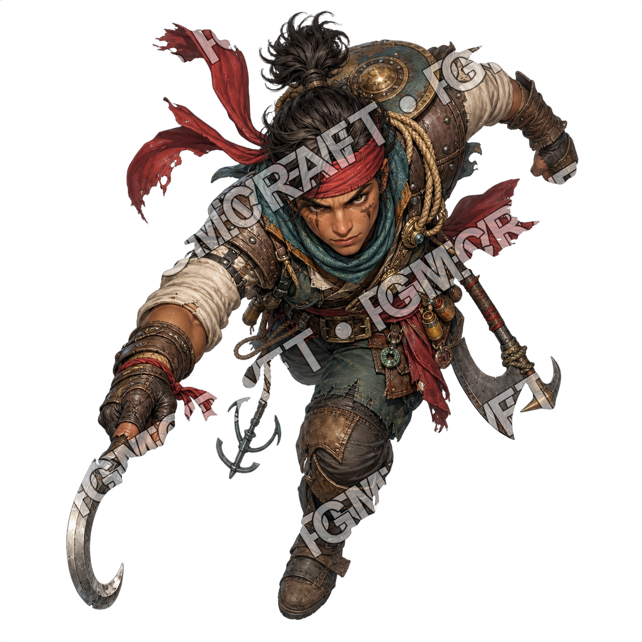 Scavenger Junk Deckhand Raider top-down token preview