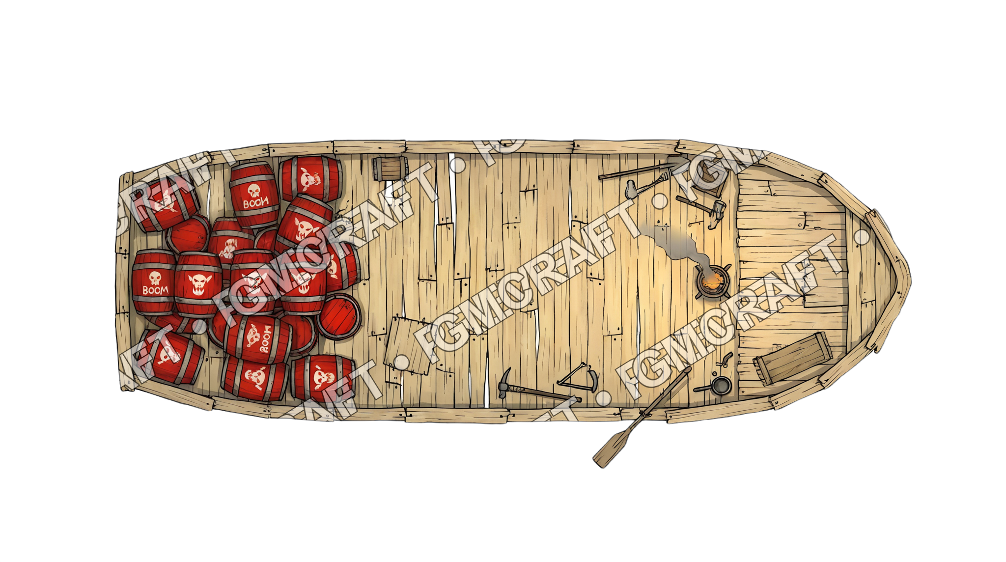 Supply Skiff top-down token preview