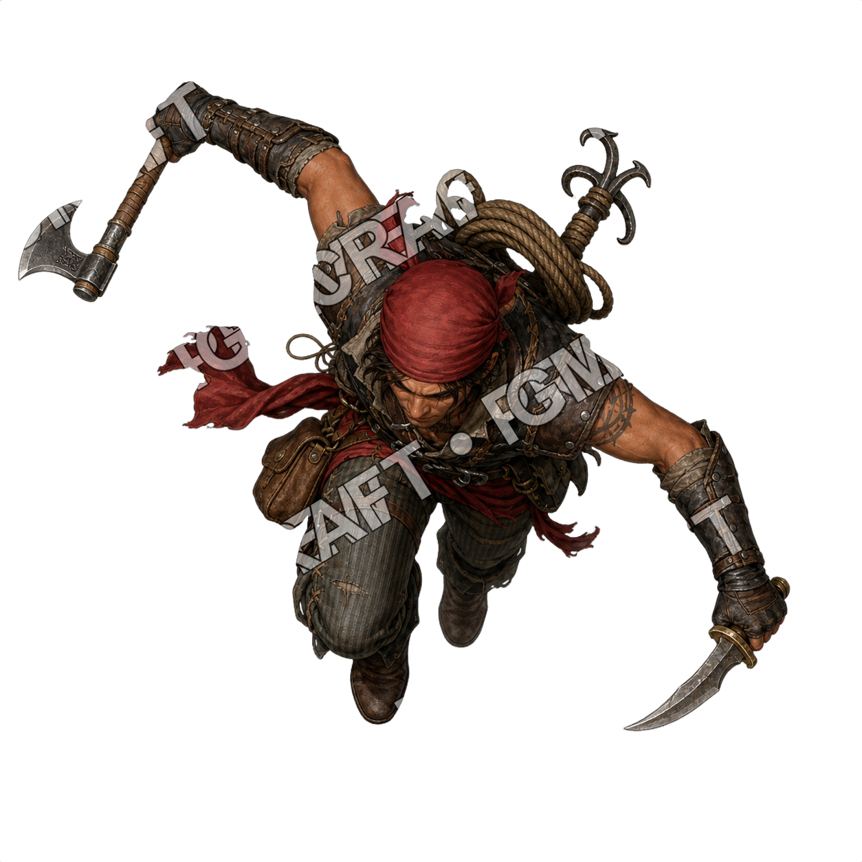 Supply Skiff Deckhand Raider top-down token preview