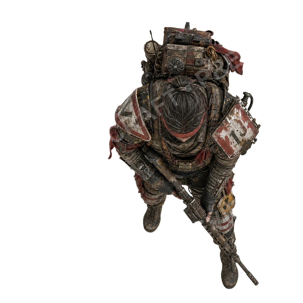 Wasteland Mercenaries 46 top-down token preview