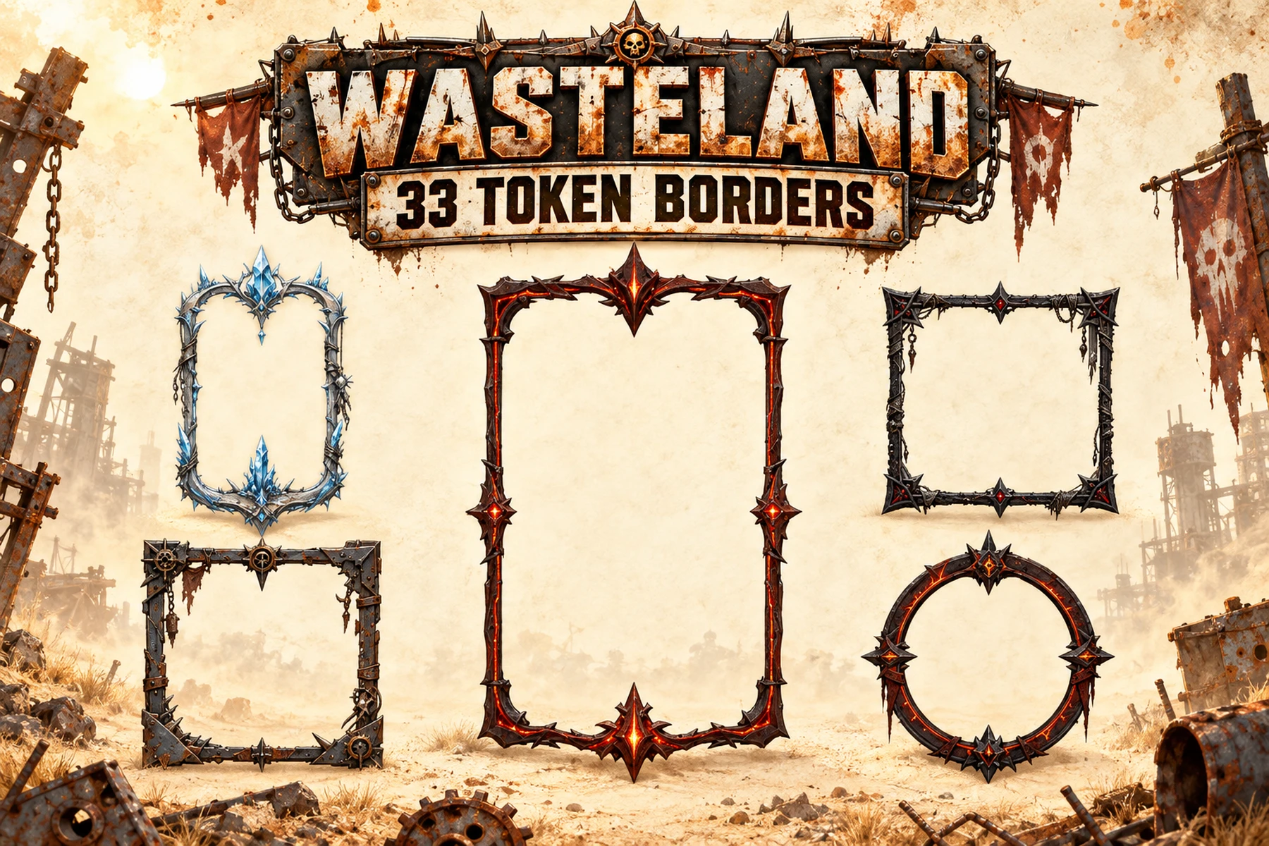 33 Wasteland Token Borders