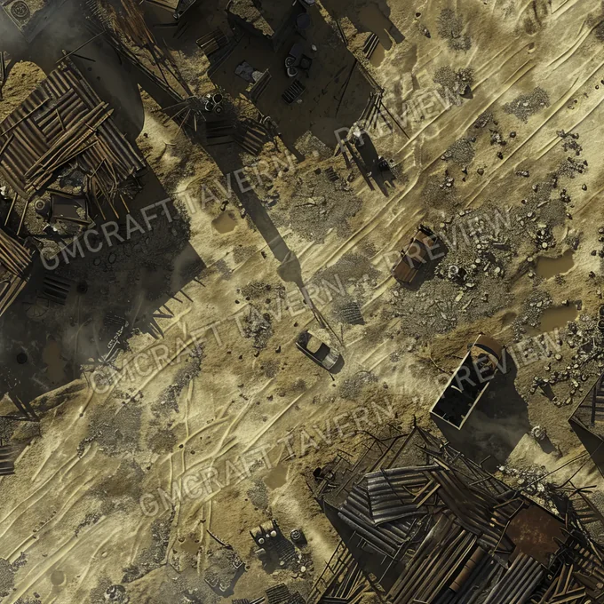 Aperçu de battlemap : Eerie Expanse A Desolate Wastela