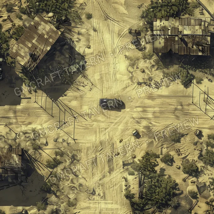 Aperçu de battlemap : Eerie Expanse A Desolate Wastela