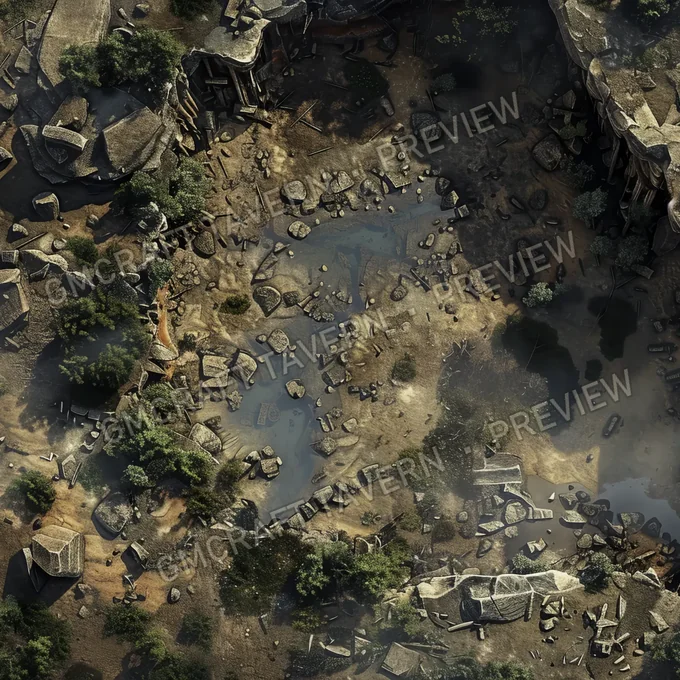 Aperçu de la battlemap « Haunted Highlands A Rugged And F »