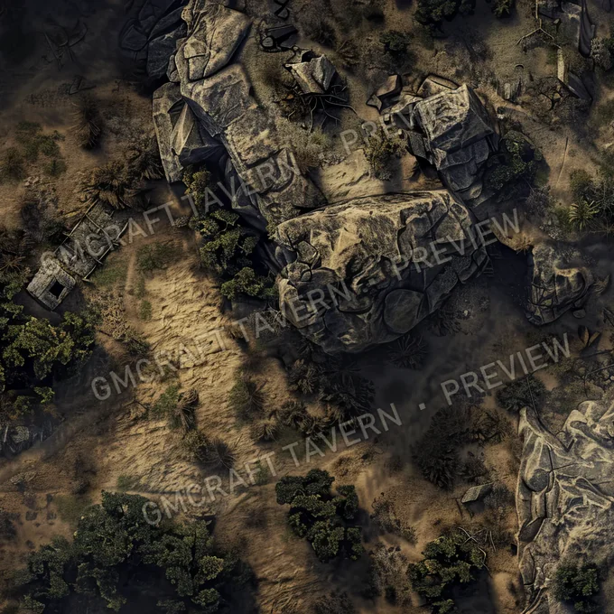 Aperçu de la battlemap « Haunted Highlands A Rugged And F »