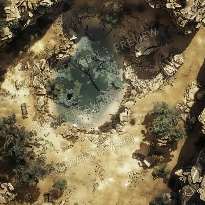 Aperçu de la battlemap « Post Apocalyptic D »