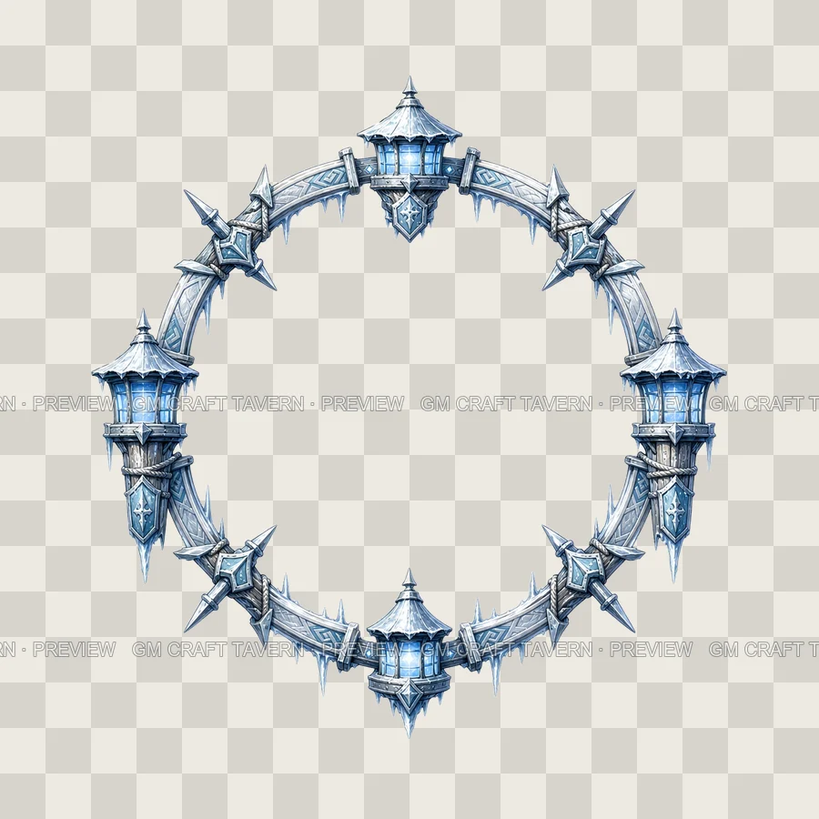 Frost Lantern Post Borders product preview 1