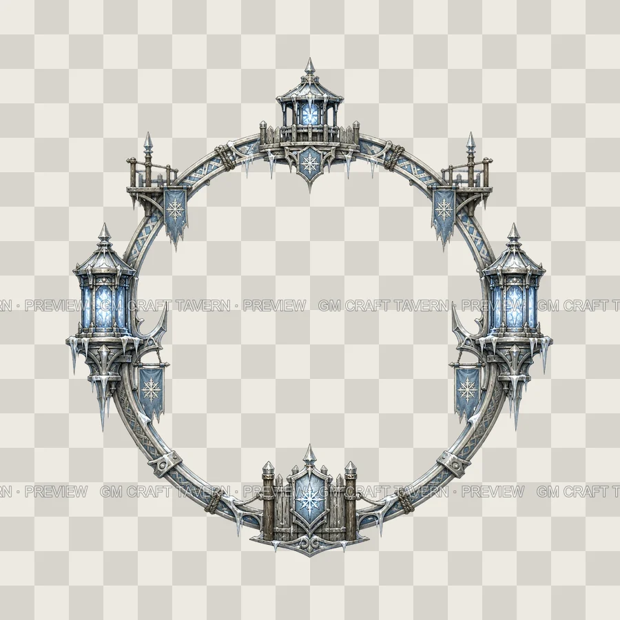 Frost Lantern Post Borders product preview 5