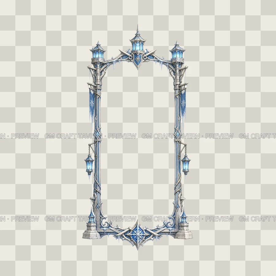Frost Lantern Post Borders product preview 6