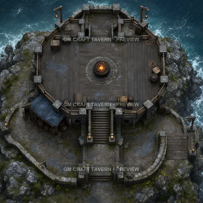 Storm Watch Platform battlemap preview