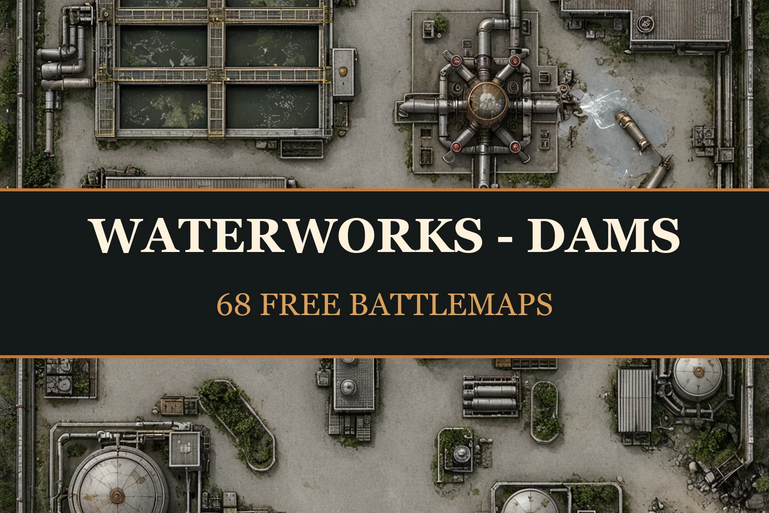 Waterworks - Dams — 68 Battlemaps gratuites
