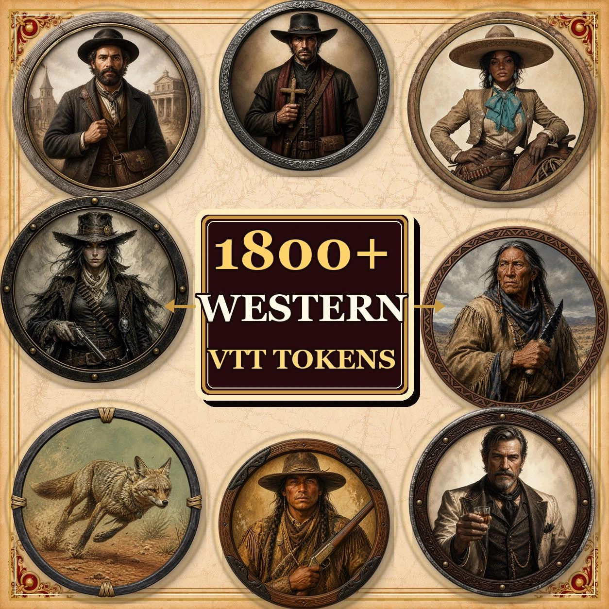 Aperçu du produit Western RPG Tokens 1