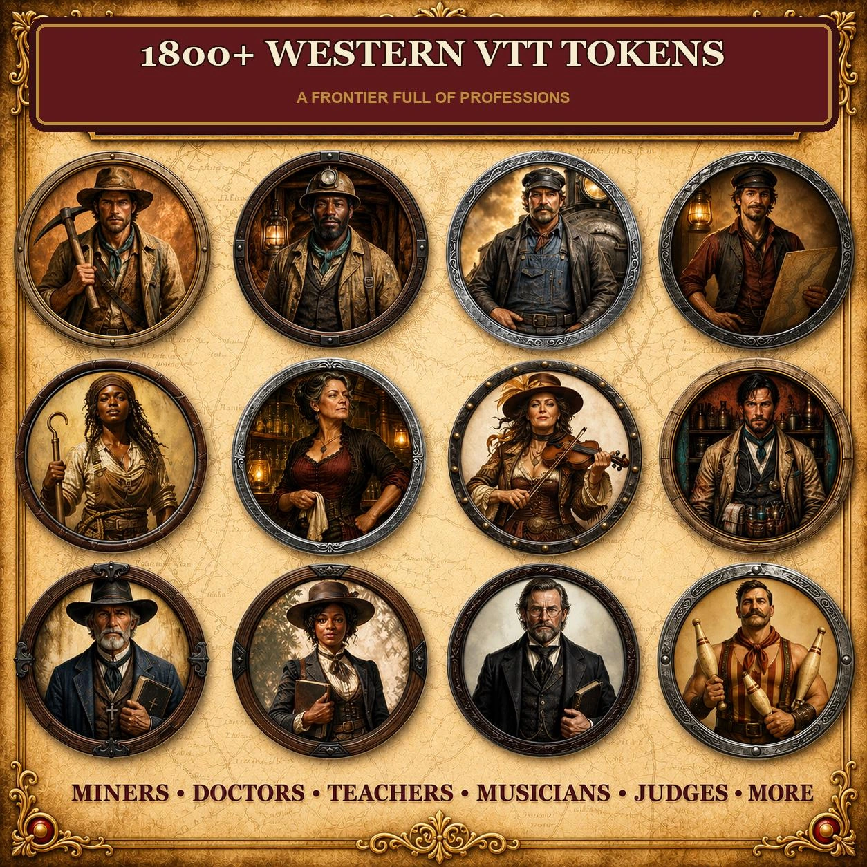 Aperçu du produit Western RPG Tokens 4