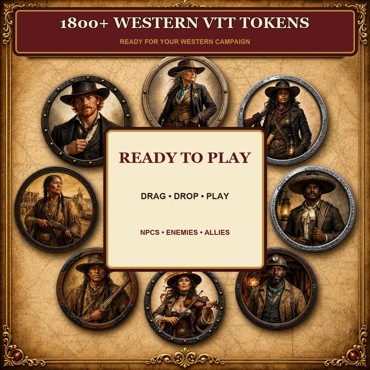 Aperçu du produit Western RPG Tokens 7
