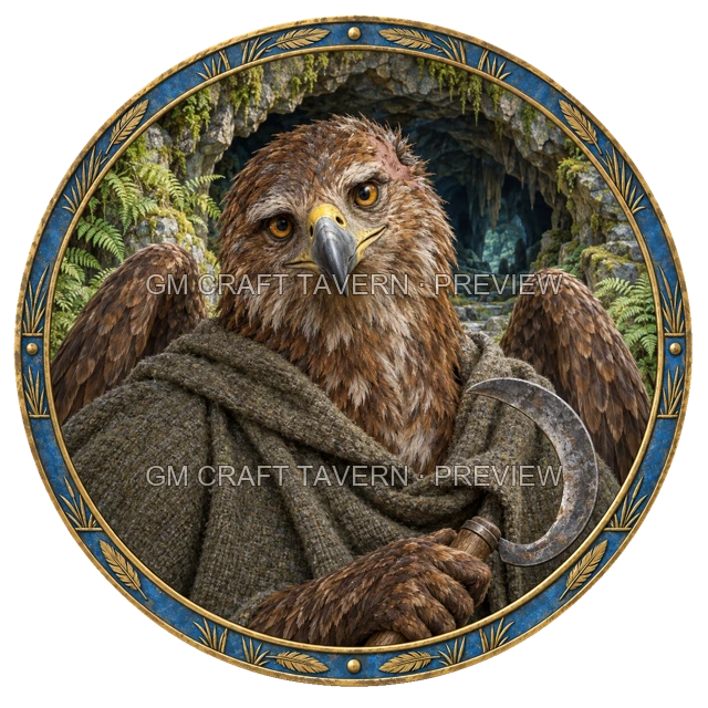 Aperçu du token vu du dessus de Morga Reedvale - Druide