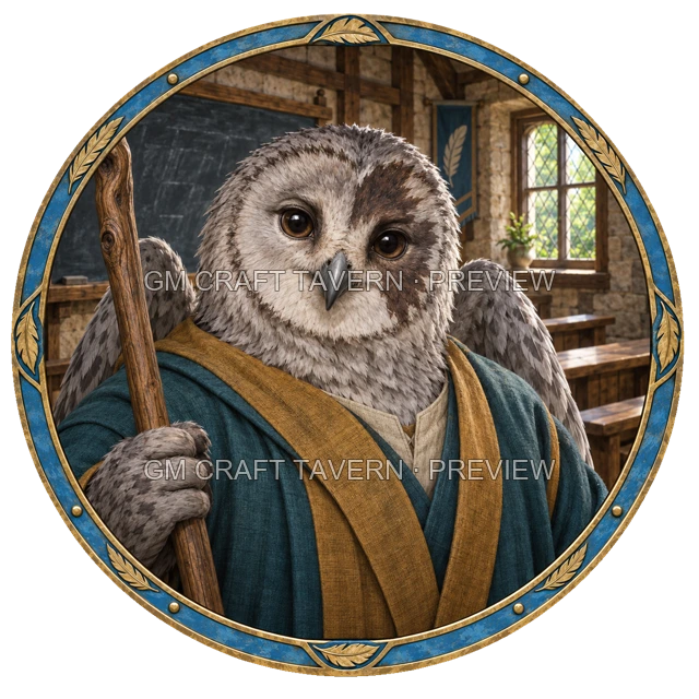 Aperçu du token vu du dessus de Besha Ironwell - Magicien
