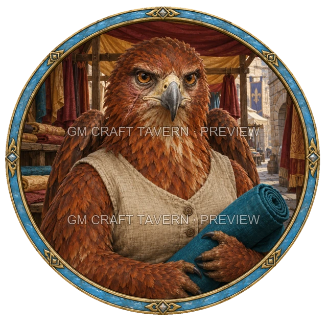 Aperçu du token vu du dessus de Durg Birchhaven - Marchand