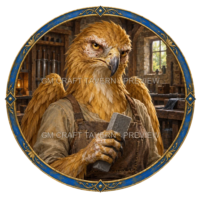 Urdan Westmere - aperçu de token de forgeron vu du dessus