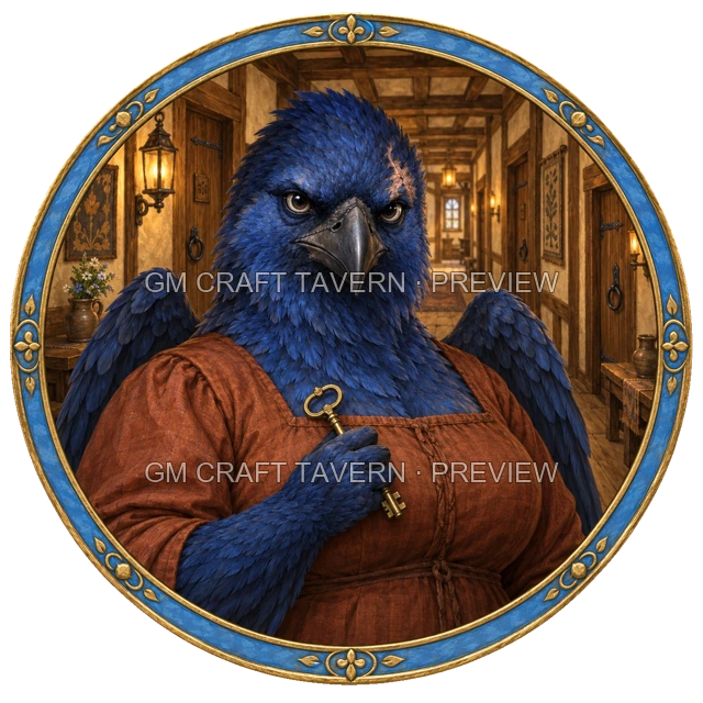 Durg Westmere - aperçu de token d’aubergiste vu du dessus