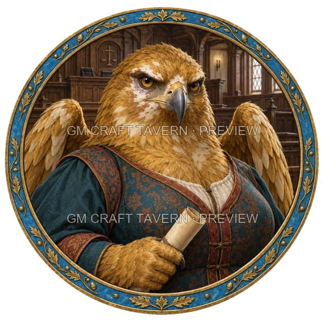 Grom Oakbend - aperçu de token de noble vu du dessus