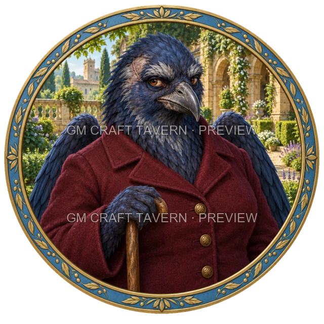 Urdan Oakbend - aperçu de token de noble vu du dessus