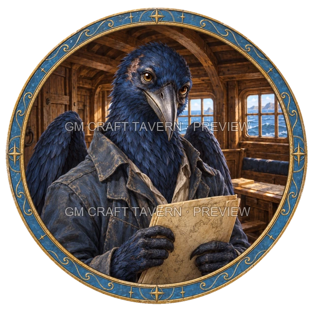 Varka Hillward - aperçu de token de marin vu du dessus
