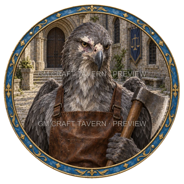 Varka Clearwell - aperçu de token de combattant vu du dessus