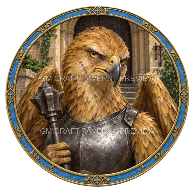 Urdan Clearwell - aperçu de token de combattant vu du dessus