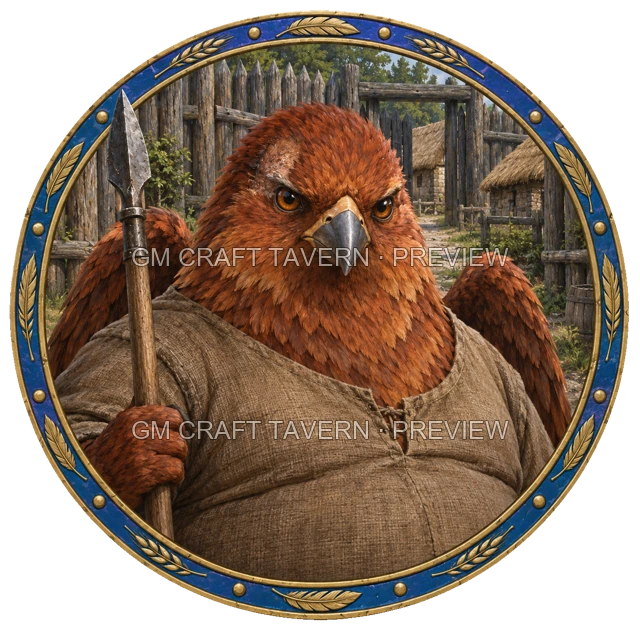 Besha Clearwell - aperçu de token de combattant vu du dessus
