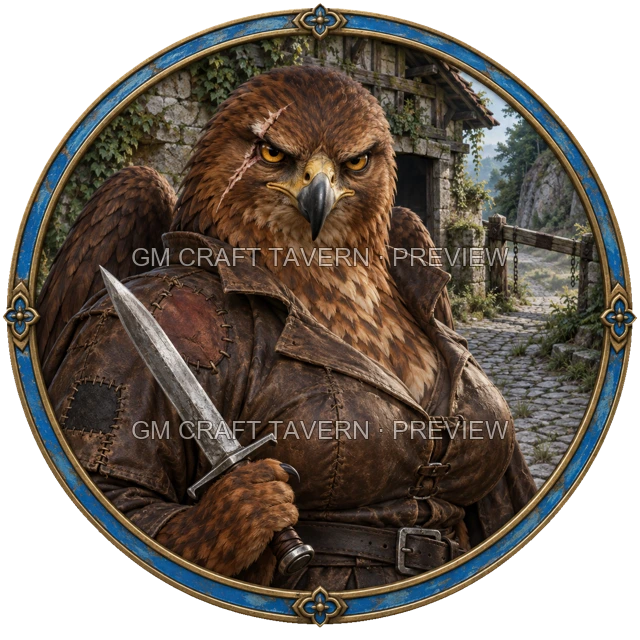 Aperçu de token de capitaine bandit vu du dessus