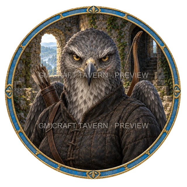 Aperçu de token d’archer ennemi vu du dessus