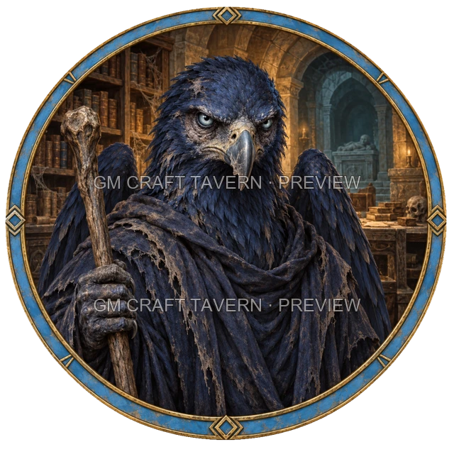Aperçu de token de mage mort-vivant vu du dessus