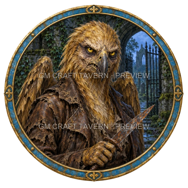 Aperçu de token de bandit mort-vivant vu du dessus
