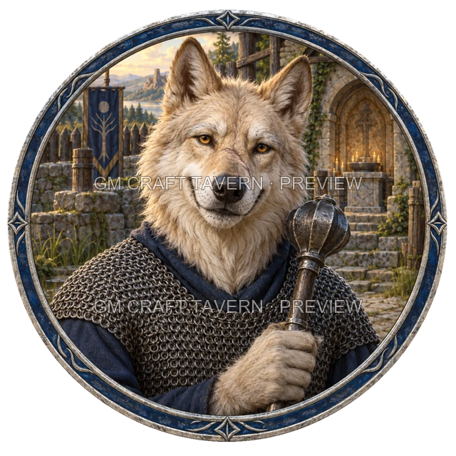 Aperçu du token vu du dessus de Varka Reedvale - Clerc